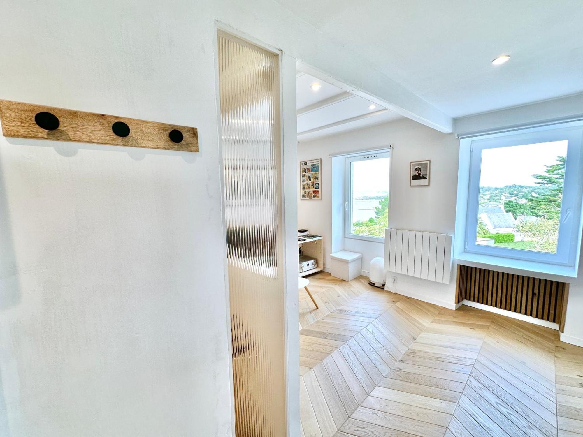Au Bon Accueil - Appartement Vue Mer - Hyper Centre - Avec Home-Cinema Carantec Eksteriør billede